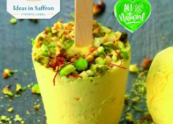 A premium class ice cream with taste of saffron