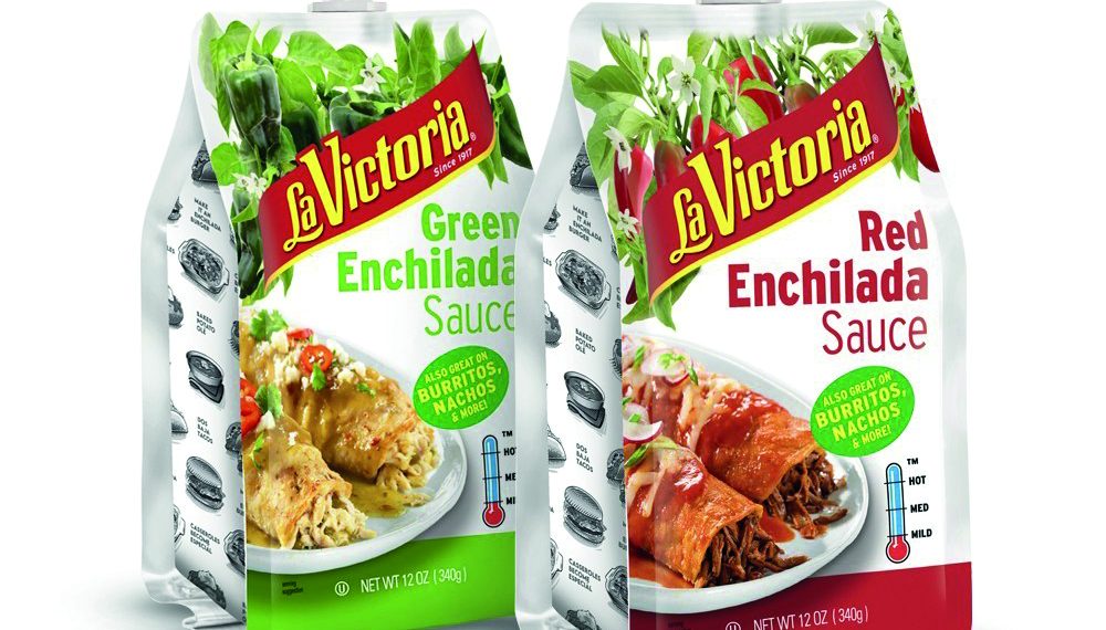 The makers of LA VICTORIA® brand introduce first-ever enchilada sauces in closable pouches