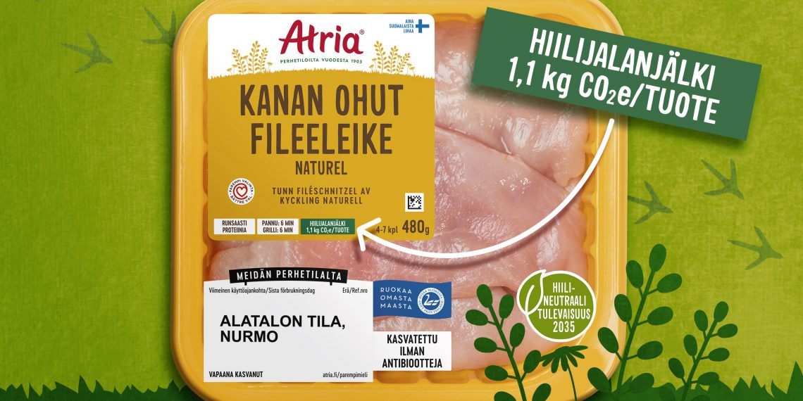 Atria’s carbon footprint-labelled chicken products were awarded in an international innovation competition