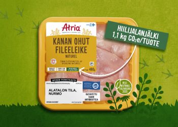 Atria’s carbon footprint-labelled chicken products were awarded in an international innovation competition