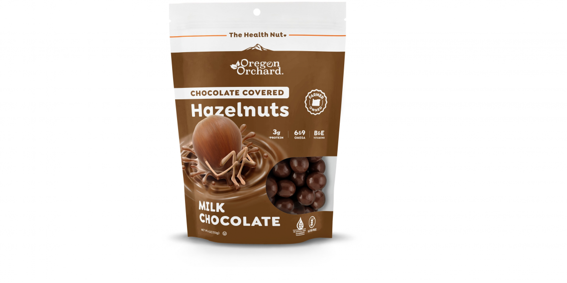 Hazelnut Growers of Oregon introduces new packaging: “Meet Hazel, the Health Nut”