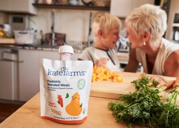 Kate Farms announces launch of first-ever whole food blended meals in resealable pouches that connect to common tube feeding devices