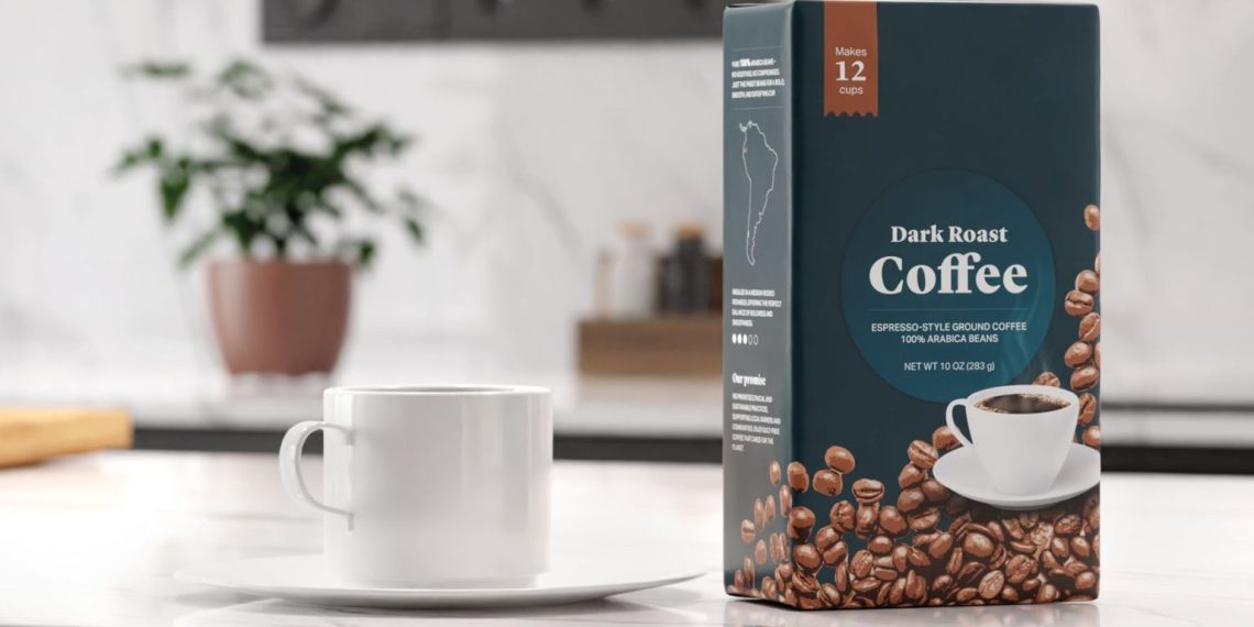 For a high-impact premium look in coffee packaging