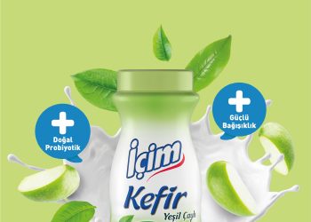 İçim, kefirin faydalarını yeşil çay ve elma ile zenginleştirdi