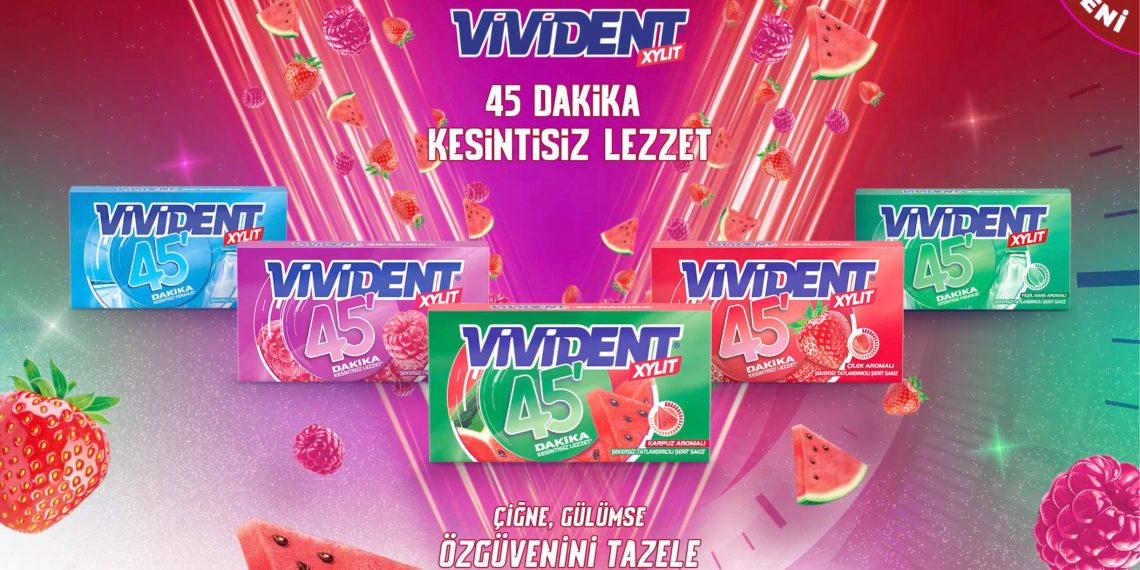 Vivident 45 dk kesintisiz lezzetli yeni çeşitleriyle raflarda!