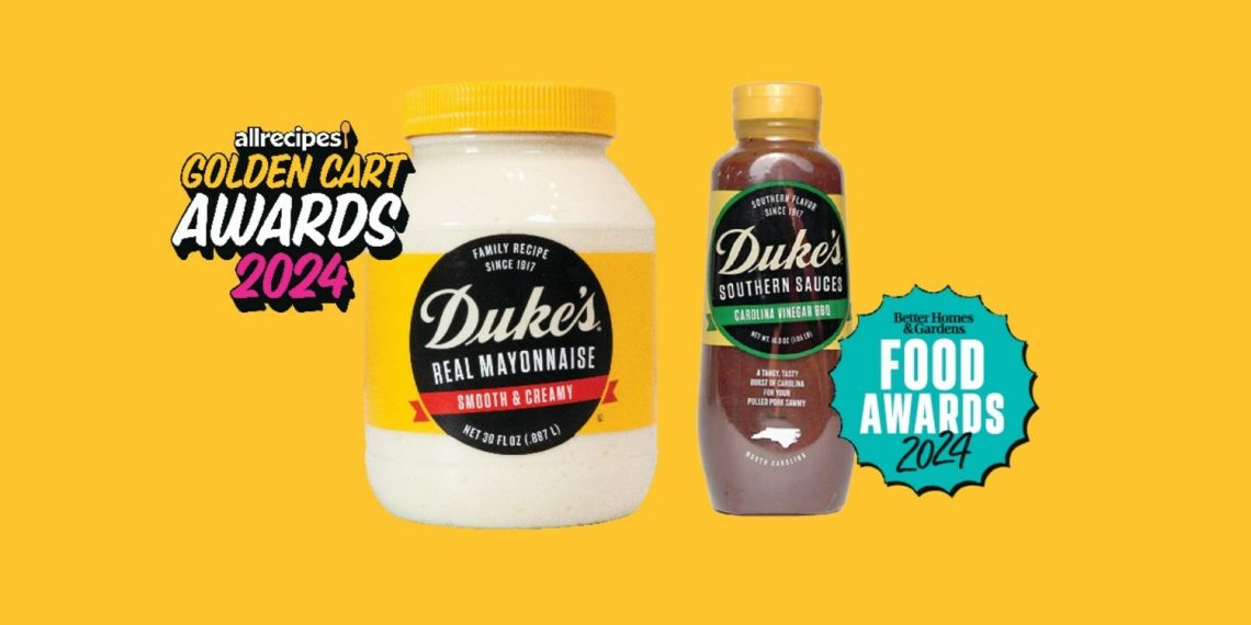 Duke’s Mayonnaise and BBQ Sauce named 2024 winner in both Allrecipes’ Golden Cart Awards and Better Homes & Gardens Food Awards
