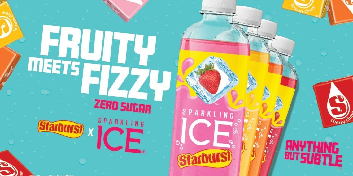 Sparkling Ice® bottles the taste sensation of STARBURST® candy in its new zero-sugar beverage