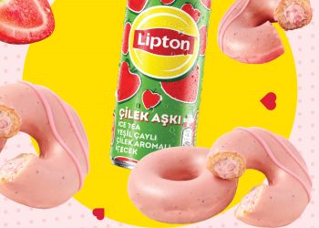Lipton Ice Tea ve Krispy Kreme işbirliği ilhamını Çilek Aşkı’ndan alıyor 