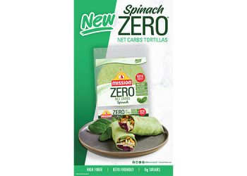 Mission Foods expands “Better For You” line with zero net carbs spinach tortillas